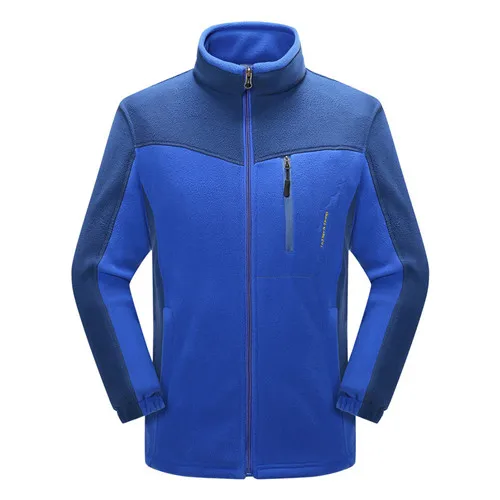 TACVASEN нагретой куртки Для мужчин Пеший Туризм флисовая куртка ветрозащитный, альпинизм куртка с карманом Спорт на открытом воздухе зимняя мягкая куртка - Цвет: Men Blue