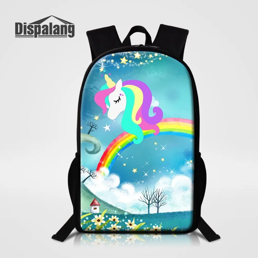 Dispalang Primary Student Cartoon Backpack Unicorn Animal School Bags