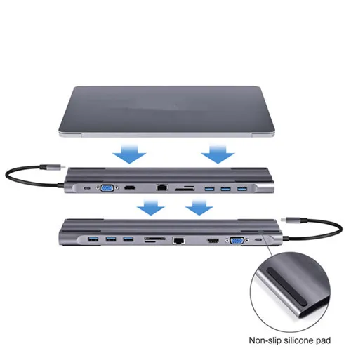 Тип C 3 1 мульти функция 10 в для Thunderbolt адаптер кабель Переходник USB на VGA HDMI Rj45 SD 0