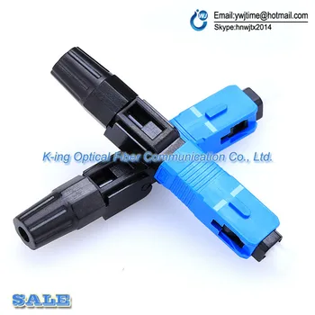 

200pcs Fiber Optic Fast Connector SC/UPC Covered Wire Connector for Broadcasting CATV / FTTH,Free Shipping