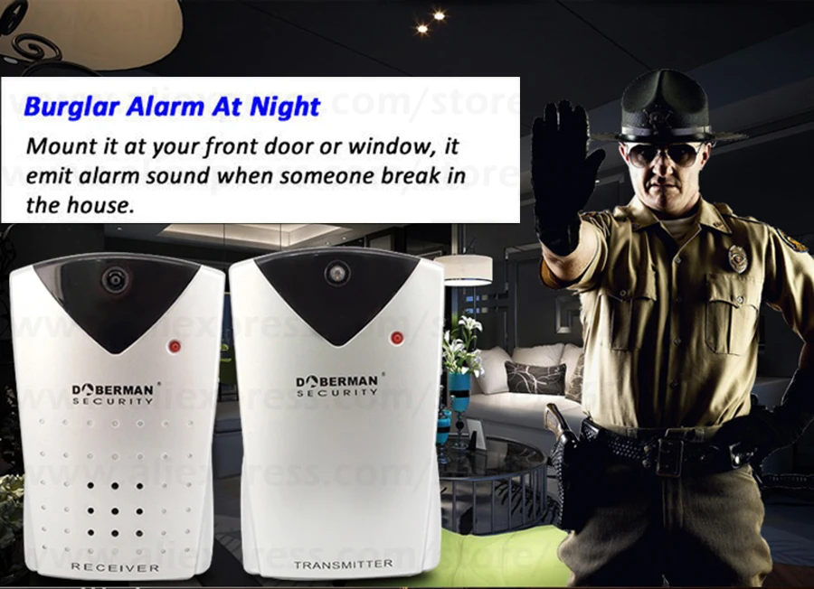 Doberman Security Home Alarm Infrared Sensor Motion Detector Home Security Alarm System Ir Sensor Entry Defender With Chime Defender Defender Alarm System Aliexpress