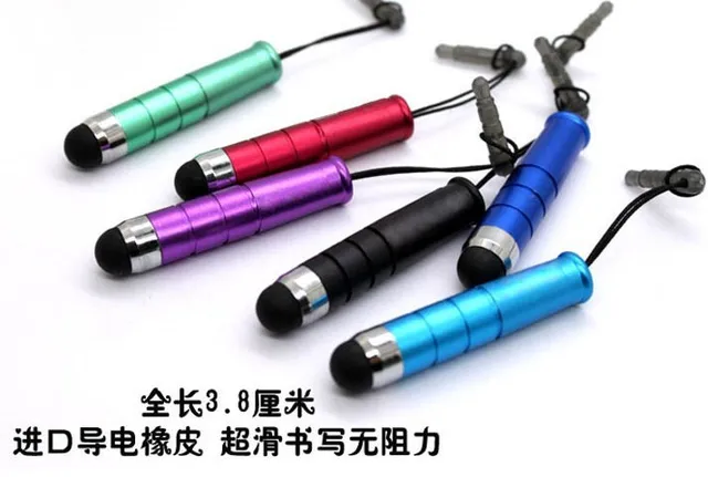 Mini Capacitive screen stylus touch pen with anti dust plug For iPhone 8 7 5S For iPad for Samsung Galaxy S8 S7 S6 Tab Tablet