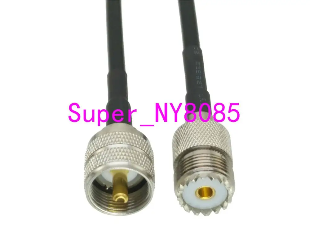 

RG58 Cable UHF PL259 Male Plug to UHF SO239 Female Jack Straight 6inch~20M