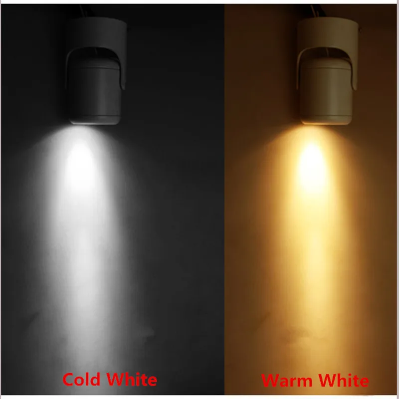 Cob потолочные пятно света 10 Вт 20 Вт 360 градусов вращающийся поверхностного монтажа светодиодные светильники 110/220 В теплый белый/белый