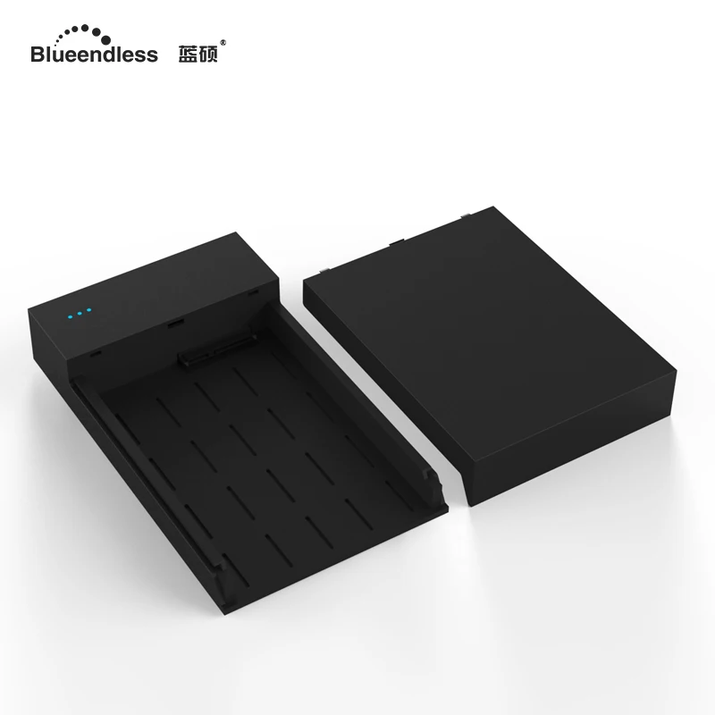 Blueendless 2018 3 5 HDD USB Hard Disk Enclosure Plastic USB 12V 2A Caddy Box for 3