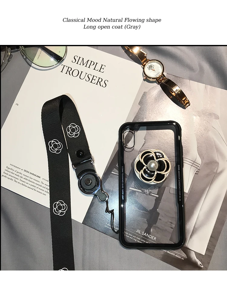 Чехол для iPhone XS Max XR X Camellia Flower подставка разворачивания чехол 8 7 6S 6 Plus SE 5s 5| |