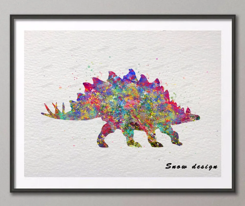 

Акварельная Оригинальная Живопись, Анкилозавр, динозавр, холст, настенный плакат, печатные картины, детская комната, домашний декор, Настенная картина