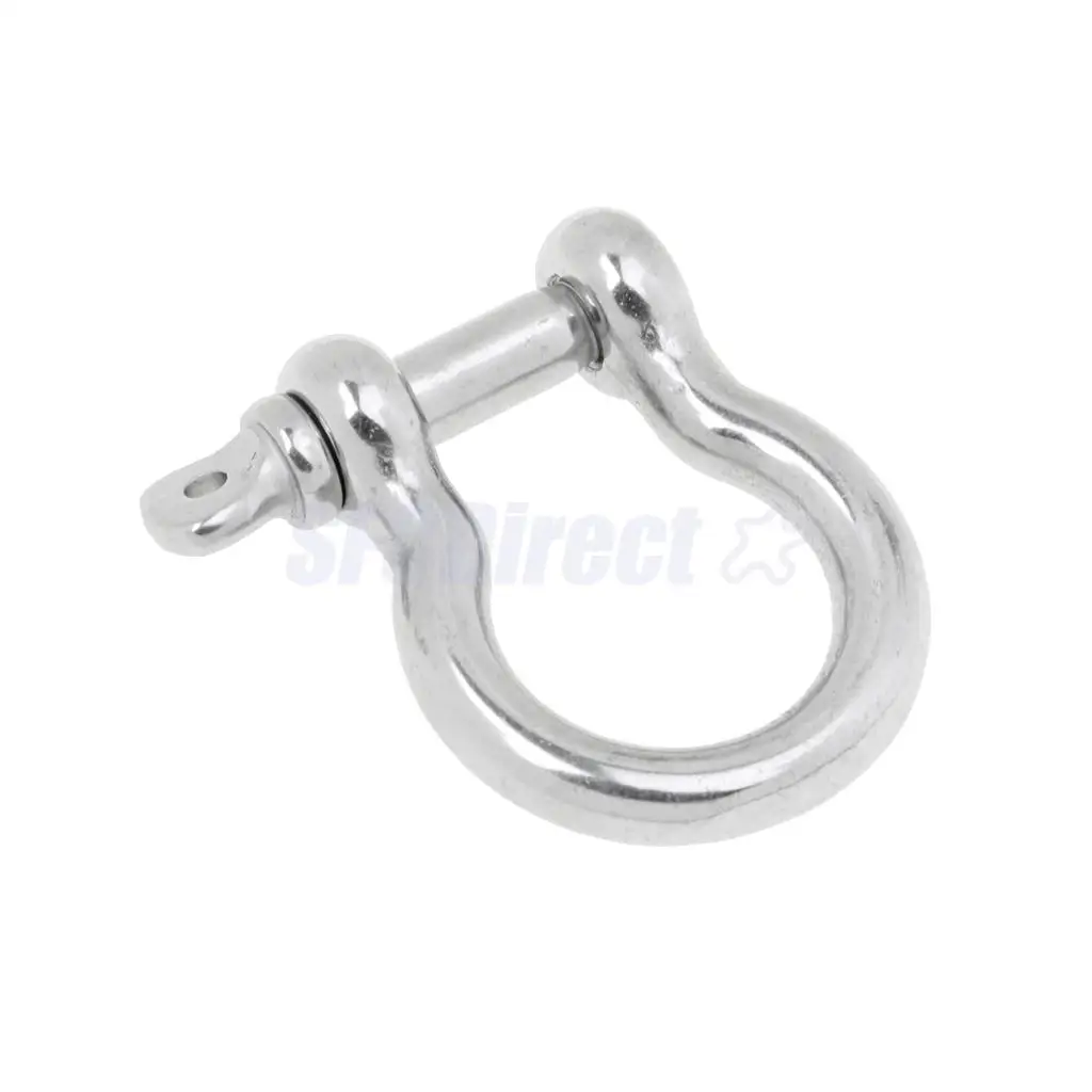 2 Pack 5mm 6mm STAINLESS STEEL BOW SHACKLE FOR BOAT MARINE CHAIN RIGGING