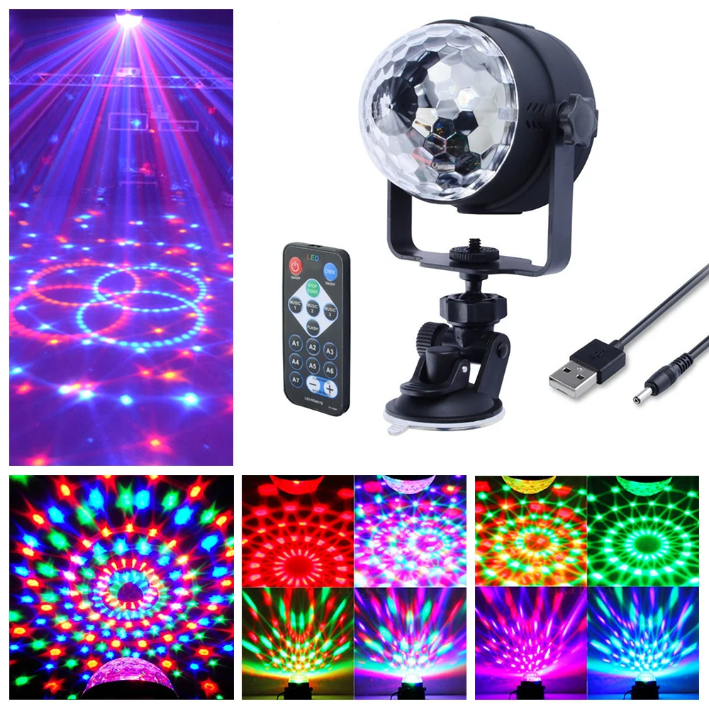 Lampes dambiance LED de voiture lampe d/écorative DJ RVB lumi/ères deffet sc/ène /éclairage int/érieur automatique avec prise USB