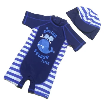 

Children One-pieces Beach Clothes 3-7T Baby Boys Swimwear Short 2PCS Sleeve Whale Printing Swimsuit Kids Bathing Suit