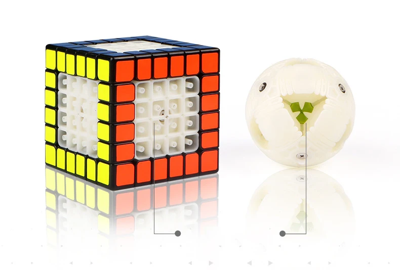 D-FantiX Qiyi Mofangge кубик рубика X-человек тень 6x6 Magic Cube Головоломки 6x6x6 профессиональный Игры Скорость кубик Регулярное/магнитная версия Скорость Cube