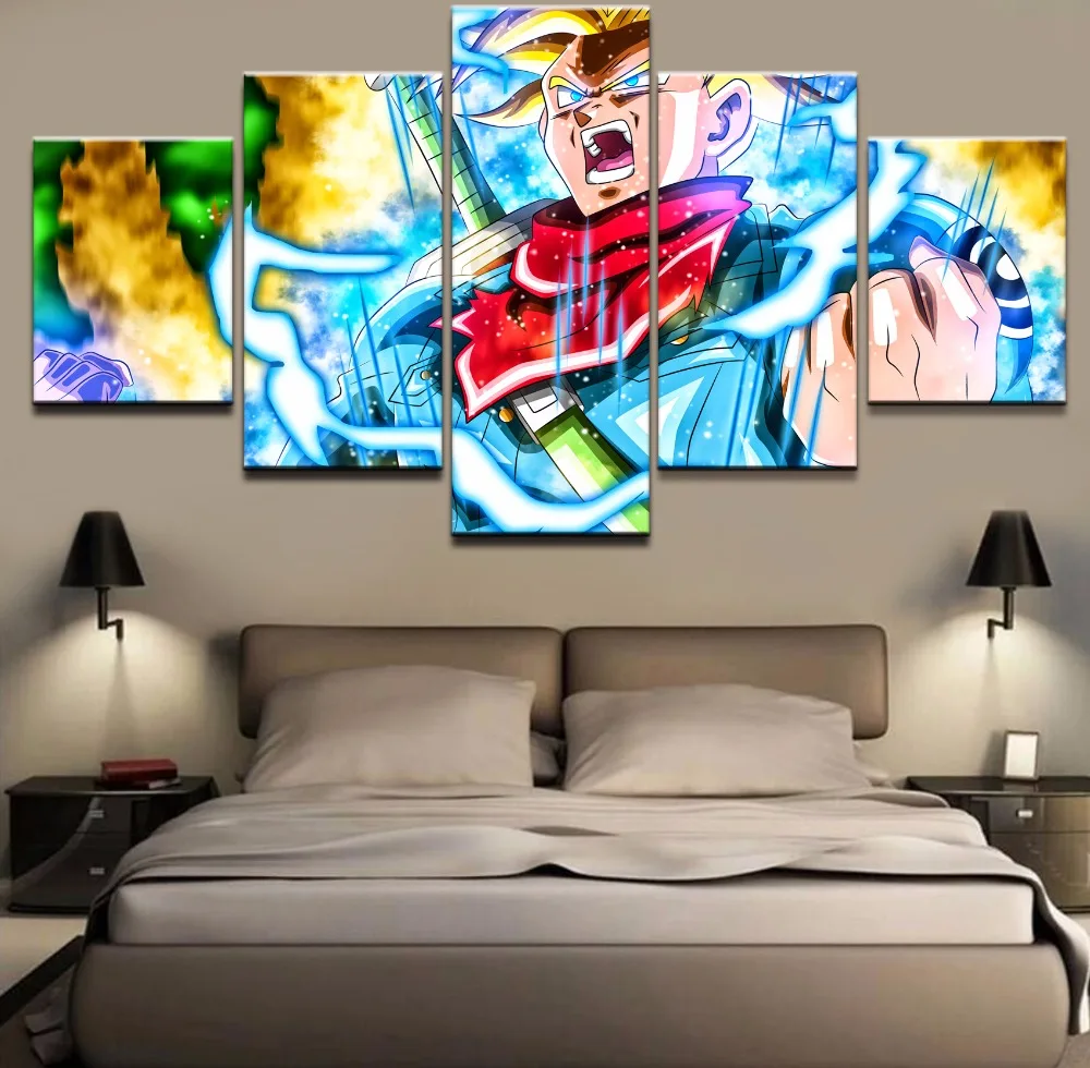 Dragon Ball Z Wall Decor Canvas Painting 5 Pieces HD Printed Picture