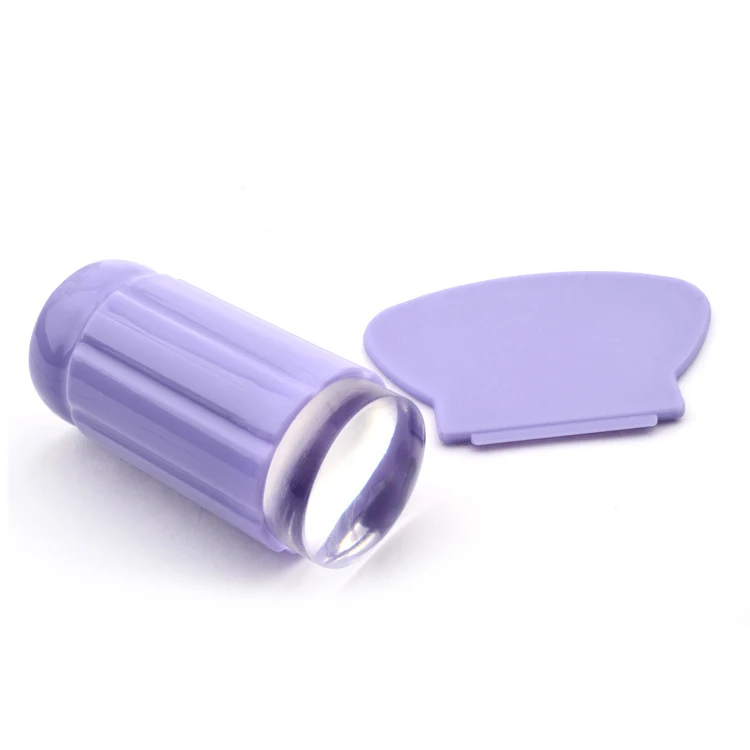 Дизайн ногтей штамповочная прозрачная штамповочная машина скребок изображение печати инструмент для маникюра сделай сам фиолетовый