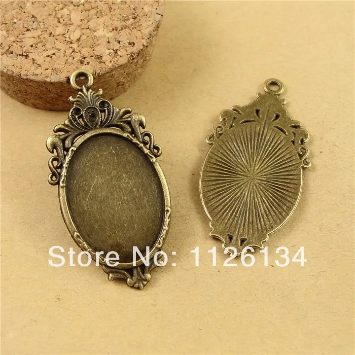 A3188 Wholesale Jewelry Findings Alloy Antique Bronze Pendant Blank