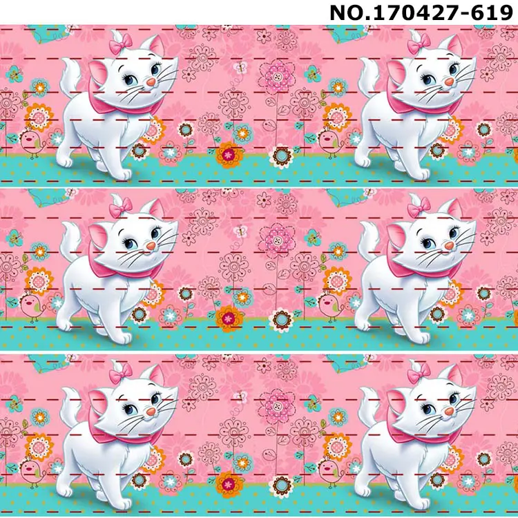 10 ярдов-разные размеры-оживленные Зонт кошка Мэри мультфильм лента печатная корсажная лента 612 - Цвет: 170427-619