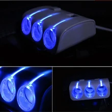 Universal 3 Way Auto Car Cigarette Lighter Socket Splitter 3 USB Charger Power Adapter For Phone For Tablet PC