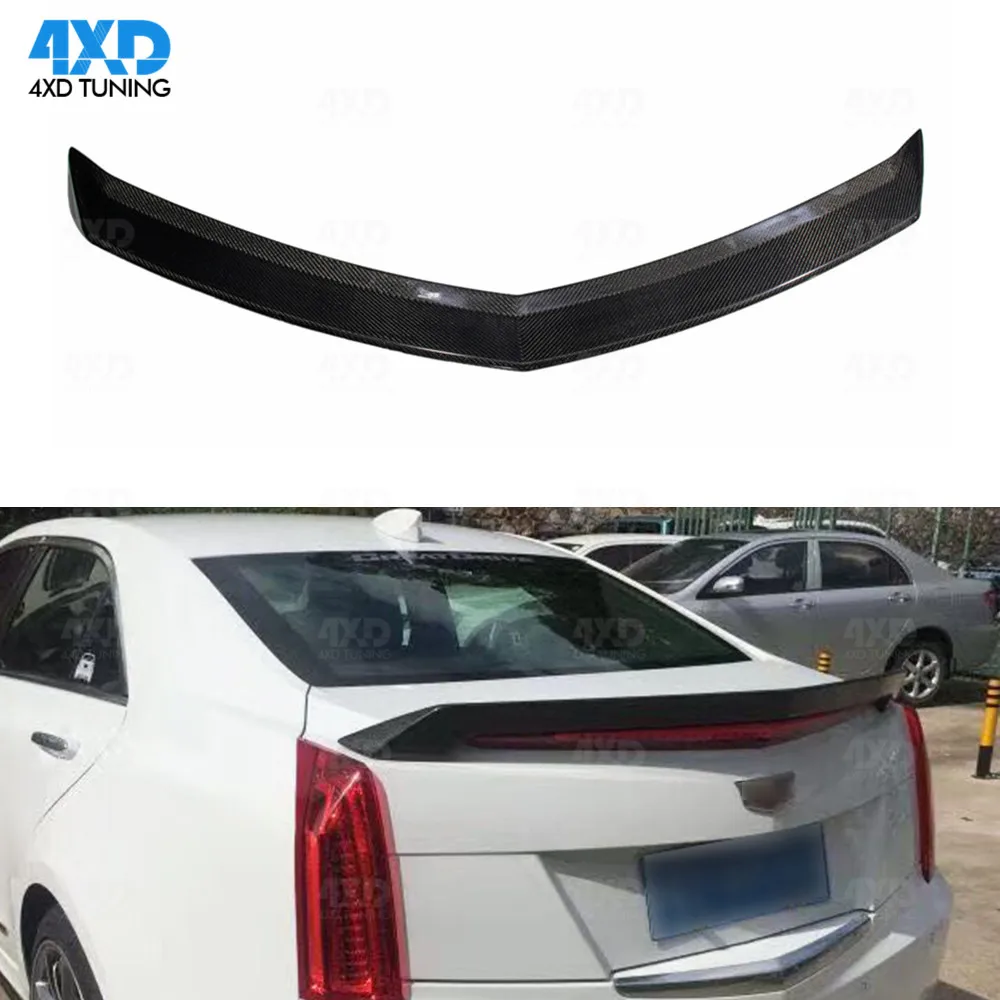 Спойлер из углеродного волокна ATS V образный задний спойлер для Cadillac седан 2015 2016