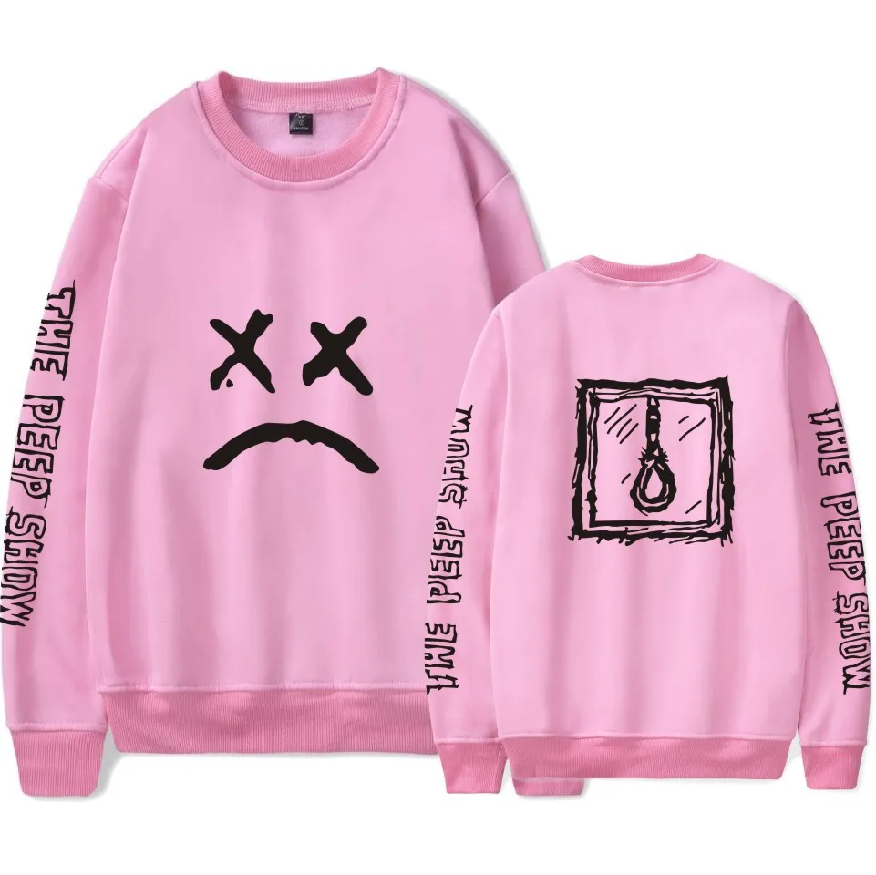lil peep hoodie pink