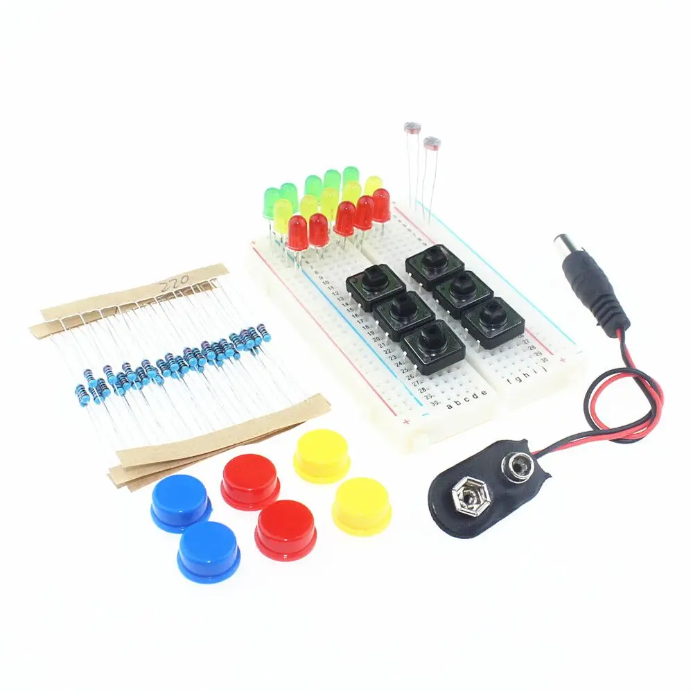 

smarian Electronics Starter Kit For arduino uno r3 mini Breadboard LED jumper wire button Diy RC Toy Kit rpi raspberry pi