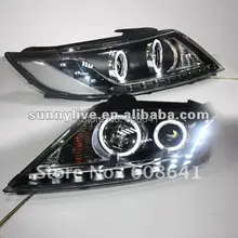 2009-2012 светодиодный головной фонарь ангельские глазки для Kia Sorento