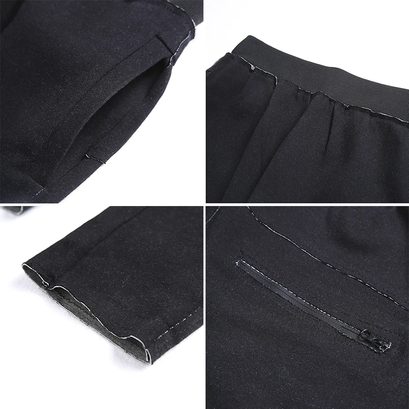 Fashion Casual Men's Trousers Spring And Autumn New S-2XL Solid Color Slim Trousers Black Gray Personality Youth Popular