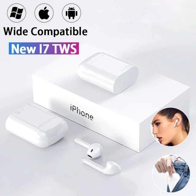 Оригинальные i7s TWS беспроводные наушники мини стерео наушники Bluetooth для iPhone XiaoMi всех смартфонов с зарядным устройством