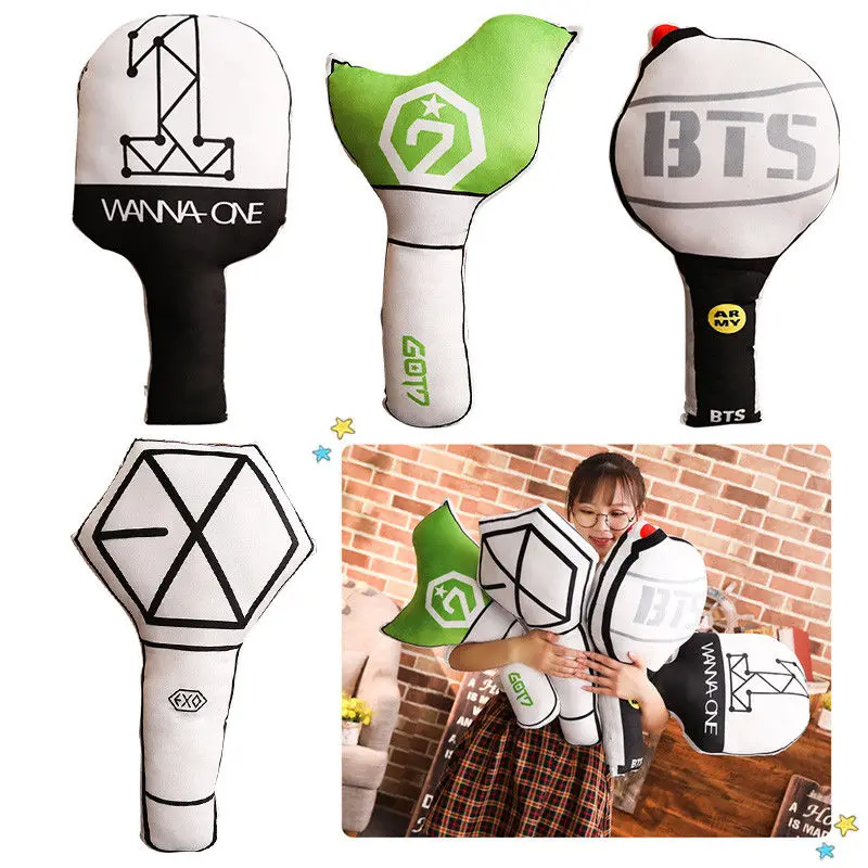 

SGDOLL Korea Kpop BTS EXO Wanna One Got7 Light Stick Plush Bangtan Boys Soft Toy Funny Fan Gift Cute New Fashion 60cm/24inch