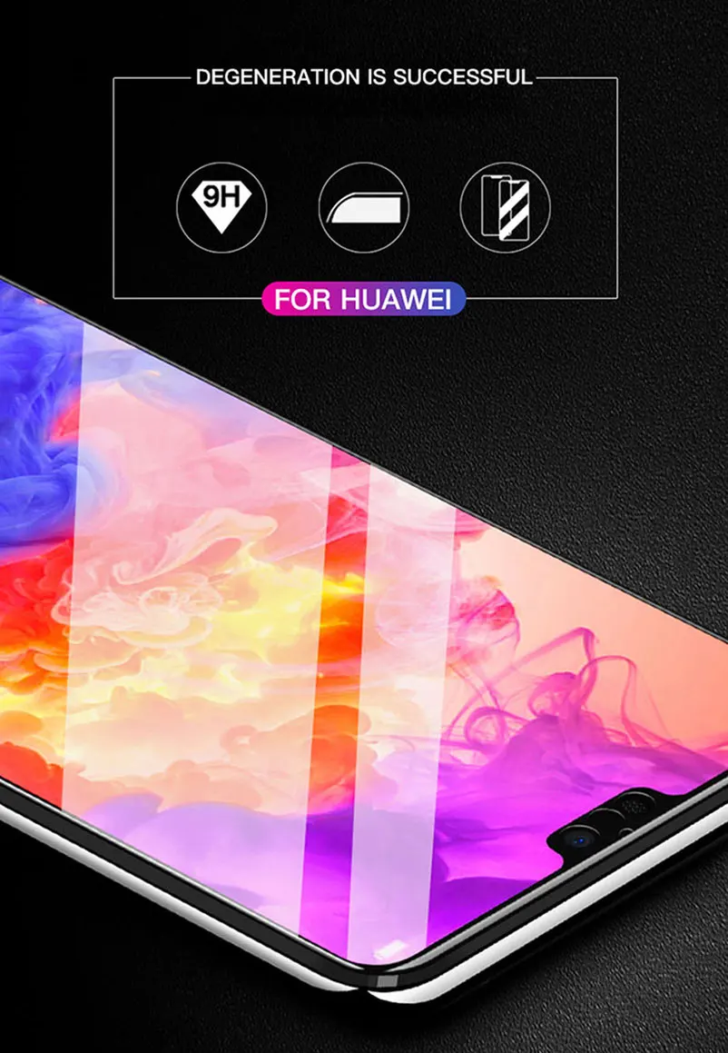 9D для Huawei P30 Pro P Smart 2019 Y7 Защитная пленка экрана из закаленного стекла с полным