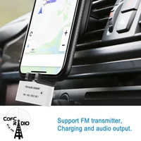 עבור ברק 3 ב 1 עבור ערכת משדר אודיו ברק FM עם 3.5 מ"מ לאוזניות Aux מתאם עבור iPhone X XS 8Plus 6 6S 6P 7P 7 iPad iPod (5)