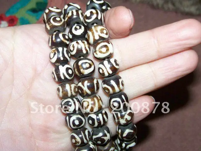 

BRO937 Tibetan 108 beads yak bone Rosary mala ,10mm,hand painted Eye Prayer beads Mala for man,best offer