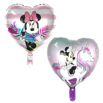 

50psc/18 Inch Minnie Mouse Balloons unicorn Balloon for Birthday Party Wedding Decorations Flamingo Minnie Kids Party Supplies