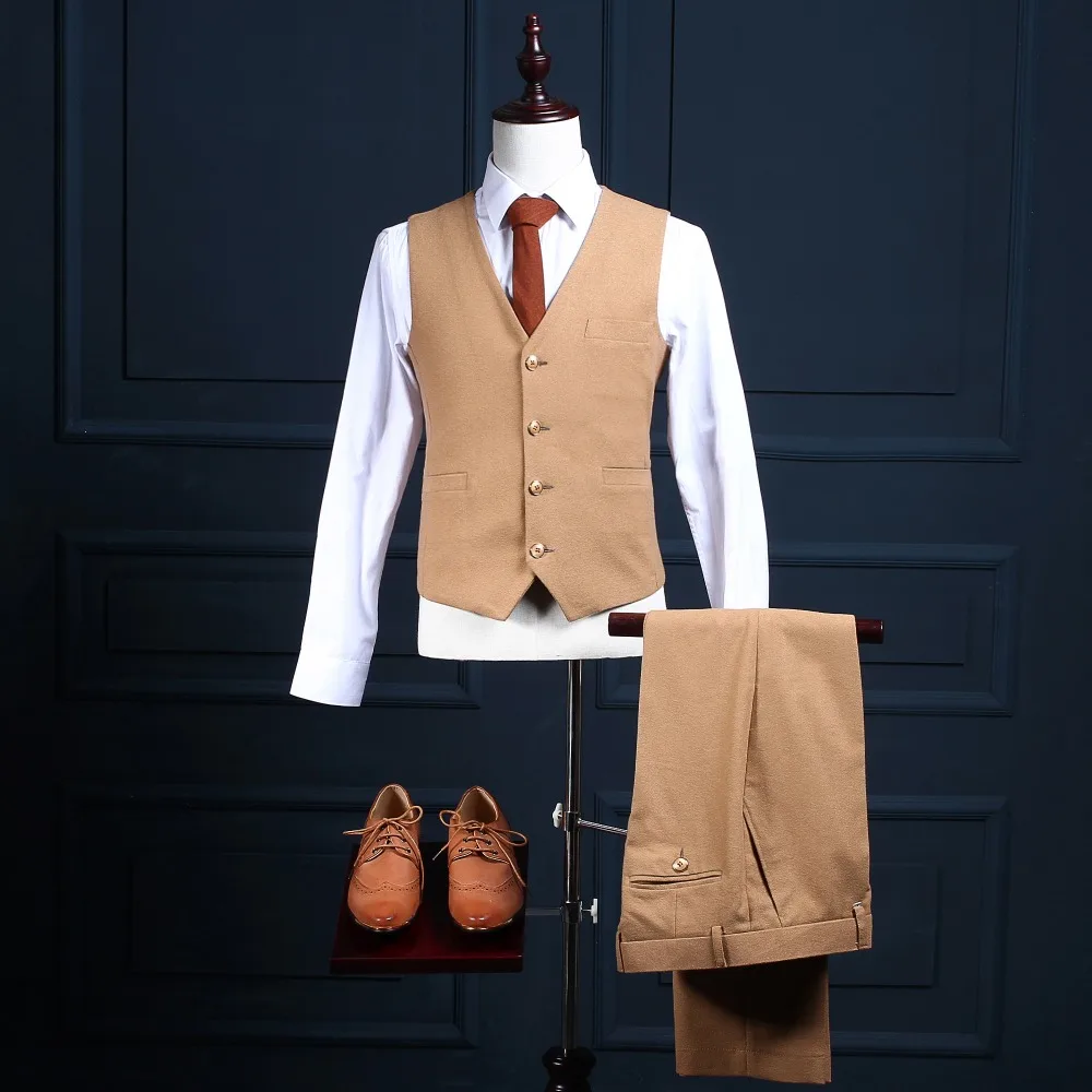 brown vest and pants