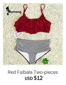 Red Falbala Two-pieces 12-R065