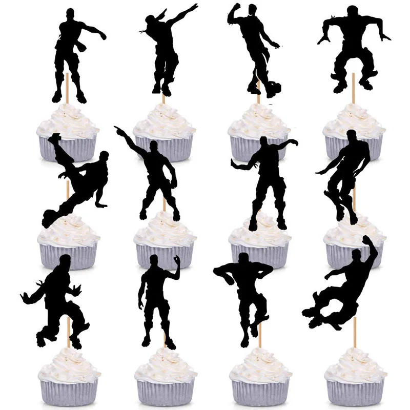 

Cake Topper Battle Royale Games Birthday for Animation Party Cupcake Party Decoracion Topper Favor