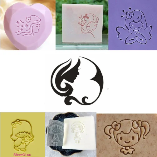 

girl natural handmade soap acrylic seal Mini DIY natural organic glass stamp chapter