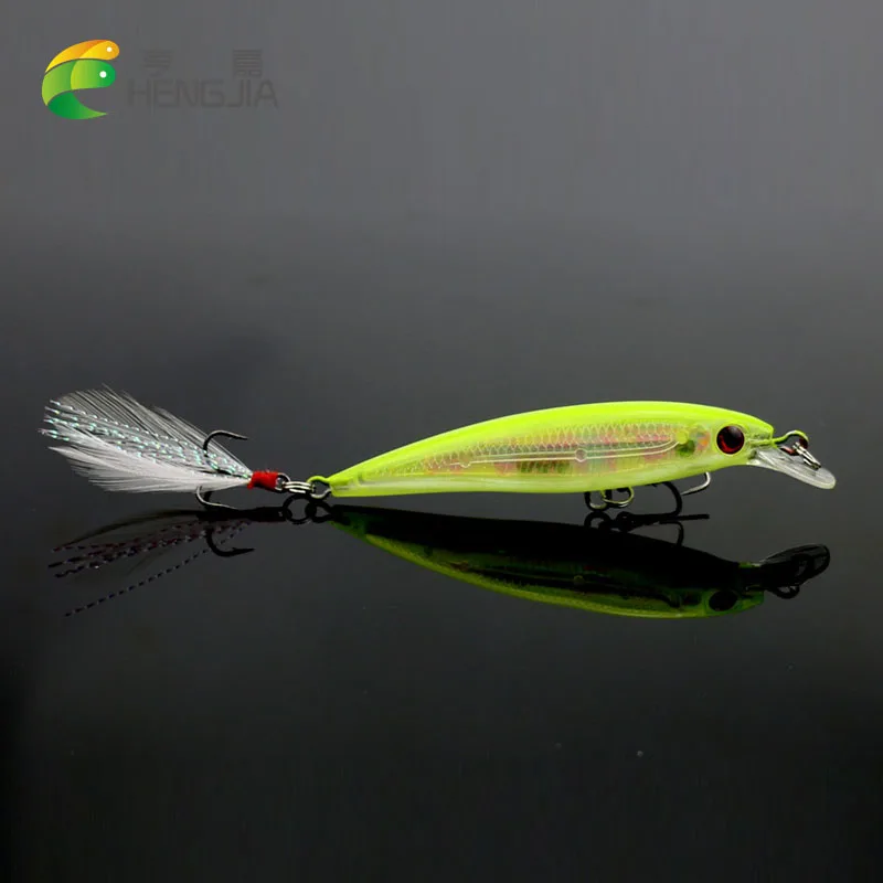 HENGJIA 1 unid 7,2G 9 cm pesca wobblers láser Minnow señuelo pesca swimbait aparejos anzuelos crankbait isca cebo duro artificial