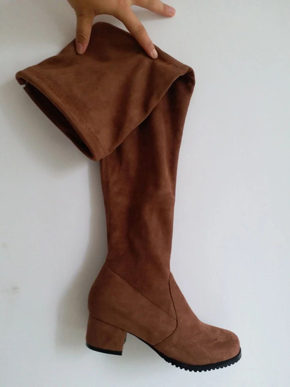 CDPUNDARI/Сапоги выше колена из эластичной ткани; женские облегающие высокие сапоги; зимние сапоги; женская обувь; botas mujer bottine femme