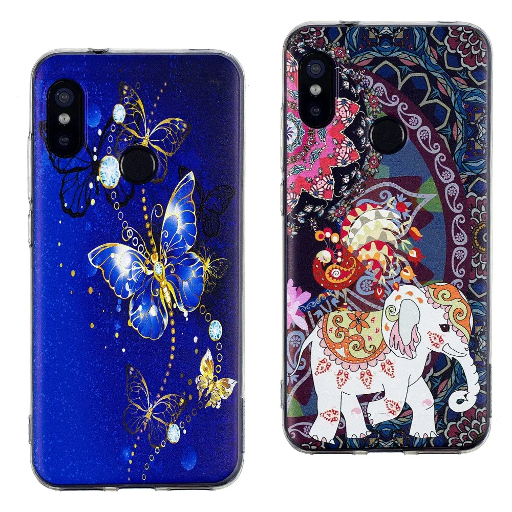 

New Animal Butterfly Premium 3D Case Xiaomi Redmi 6 Pro Transparent Silicon Soft Cover Case Xiaomi Redmi 5 Plus Note 5A Redmi 5A