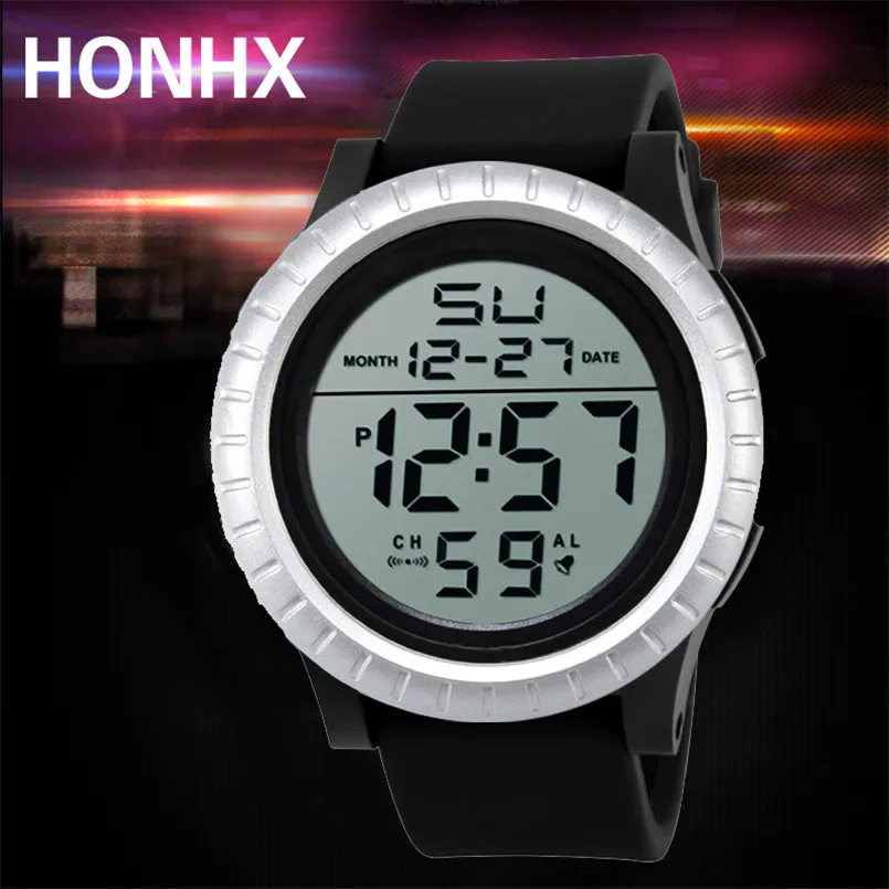 Montre homme sport 2018 digitale новые модные мужские светодиодные цифровые таймер обратного