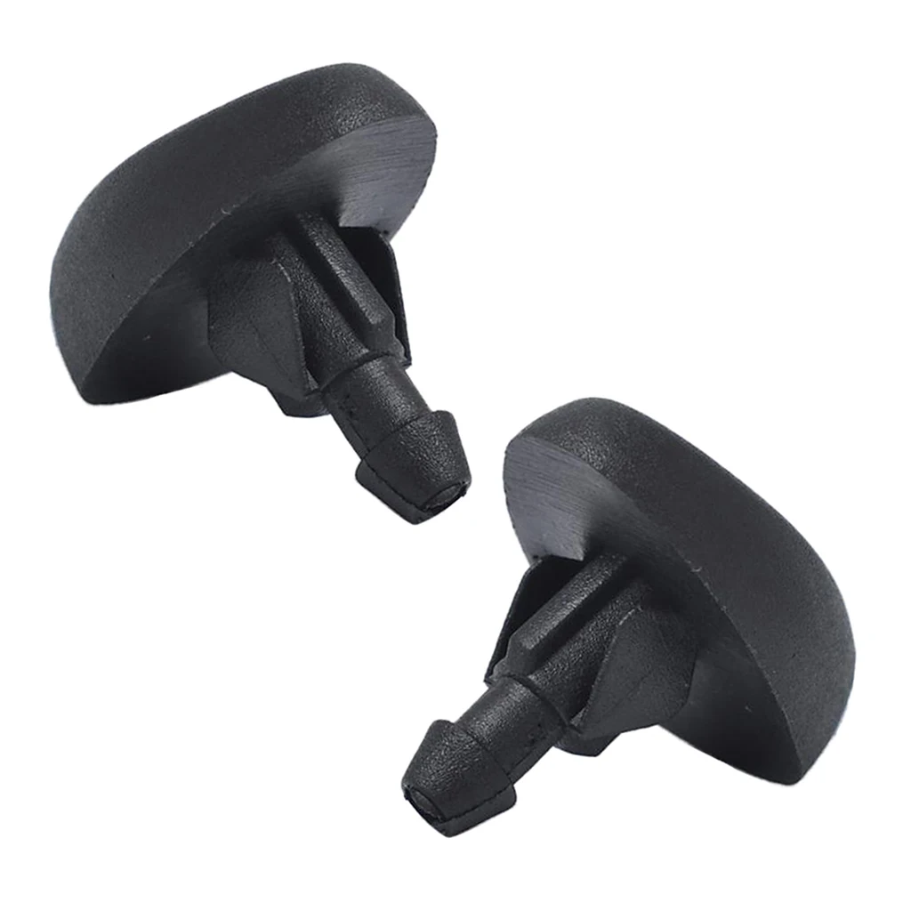 

2 Pcs Black Plastic Car Front Left/Right Window Windshield Washer Spray Nozzle For Citroen C3 Peugeot 106/205/207/306/307 Etc