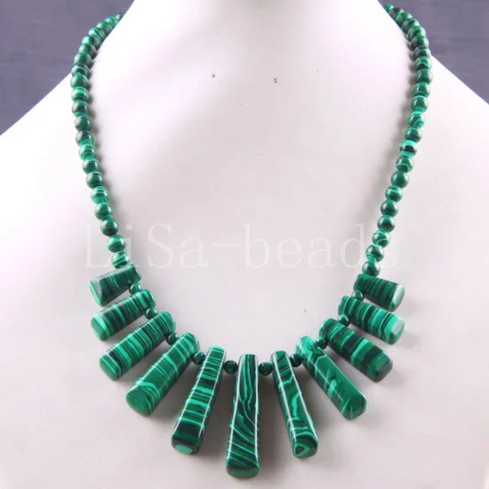 Free Shipping Fashion Jewelry Green Malachite Necklace 18 1Pcs E511