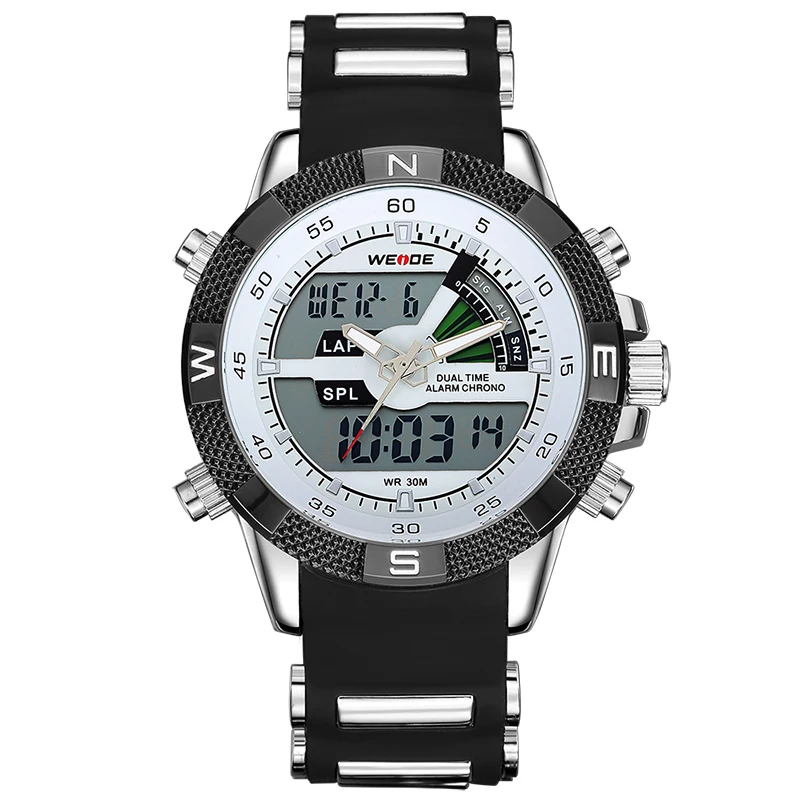  Luxury Brand WEIDE Men Fashion Sports Watches Men's Quartz Analog LED Clock Male Military Wrist Wat