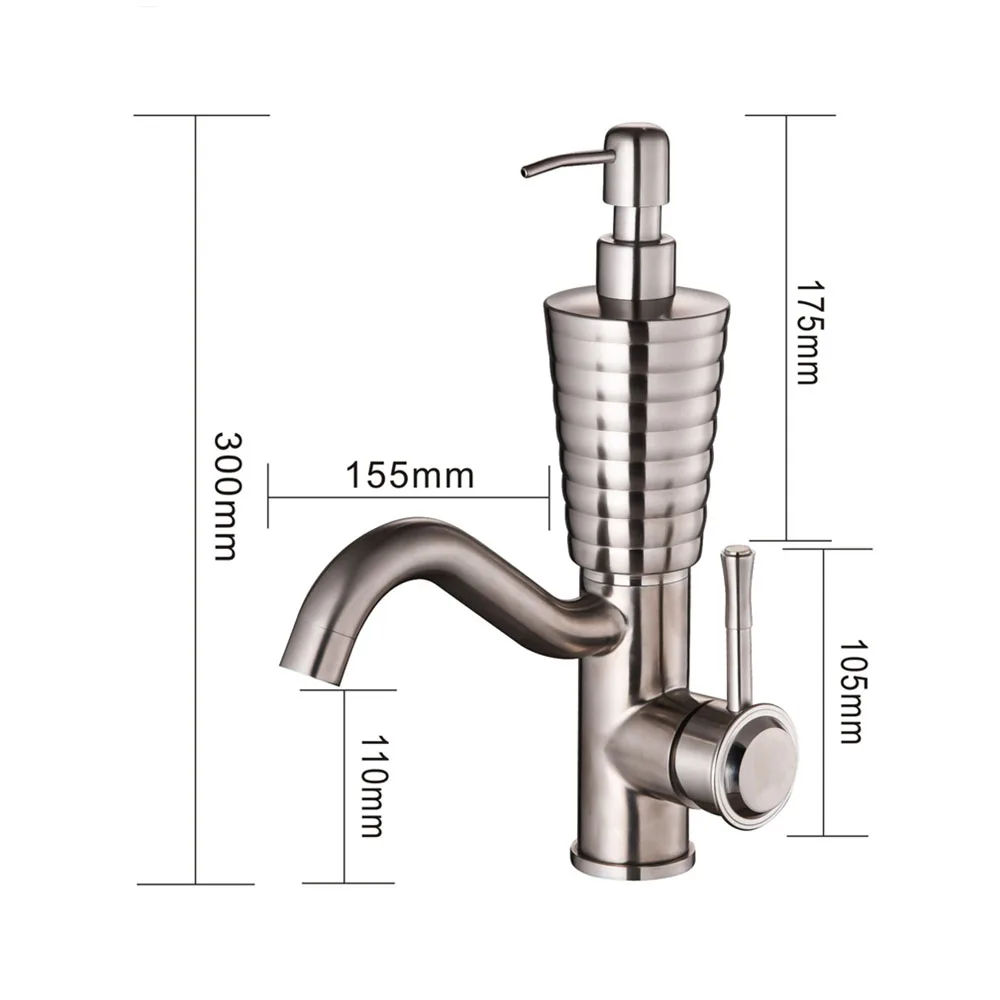 Liquid soap Dispenser Deck Mounted Hot And Cold Water Mix Faucets Home Bathroom Basin Sink Water Faucet  Washbasin Tap Torneira14