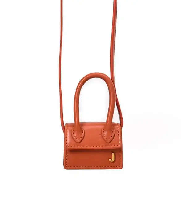 Простой ручной сшитый мешок женский оранжевый цвет мини сумка висячая сумка с украшением аксессуары Орнамент универсальная сумка - Цвет: Оранжевый