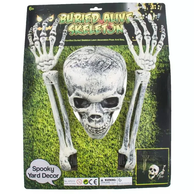 

3pcs Set Halloween Skeleton Skulls Arm Horror Buried For Home Garden Yard Lawn Decoration Hogard