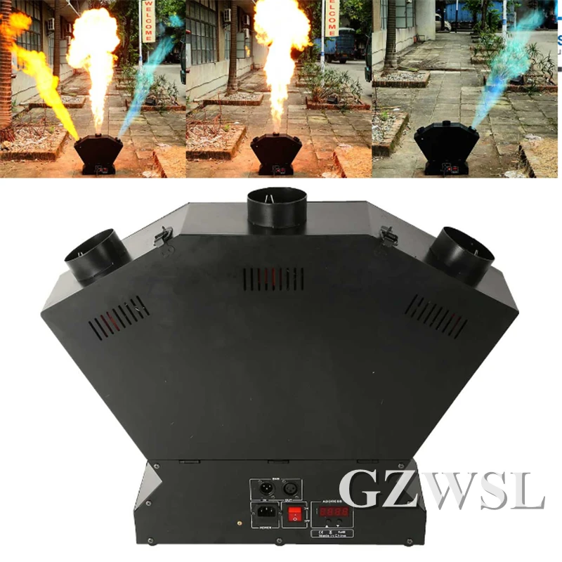 

3 Head Flame Thrower - DJ Band Stage Show Effect - DMX Fire Projector Machine