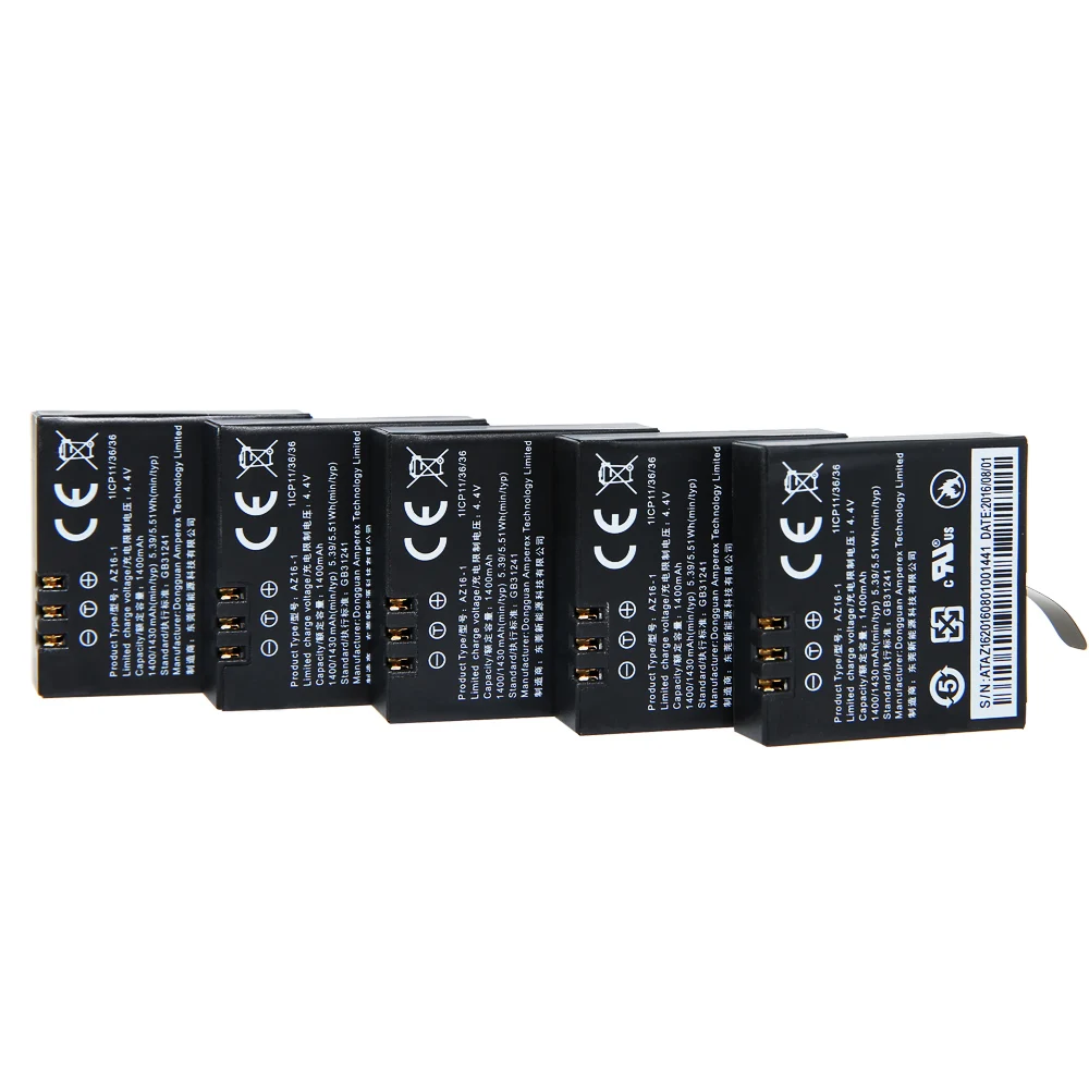 wholesale 5 Pcs Original AZ16 1 bateria Xiaomi Yi II 4K battery Akku