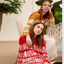 Vero Moda/Новинка 2019 года; трикотажный топ свитер с буквенным принтом | 318413505