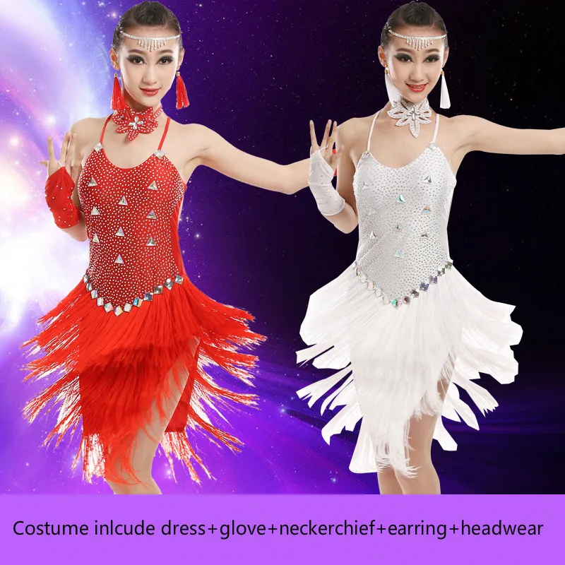 Женское платье для латиноамериканских танцев откровенное с пайетками