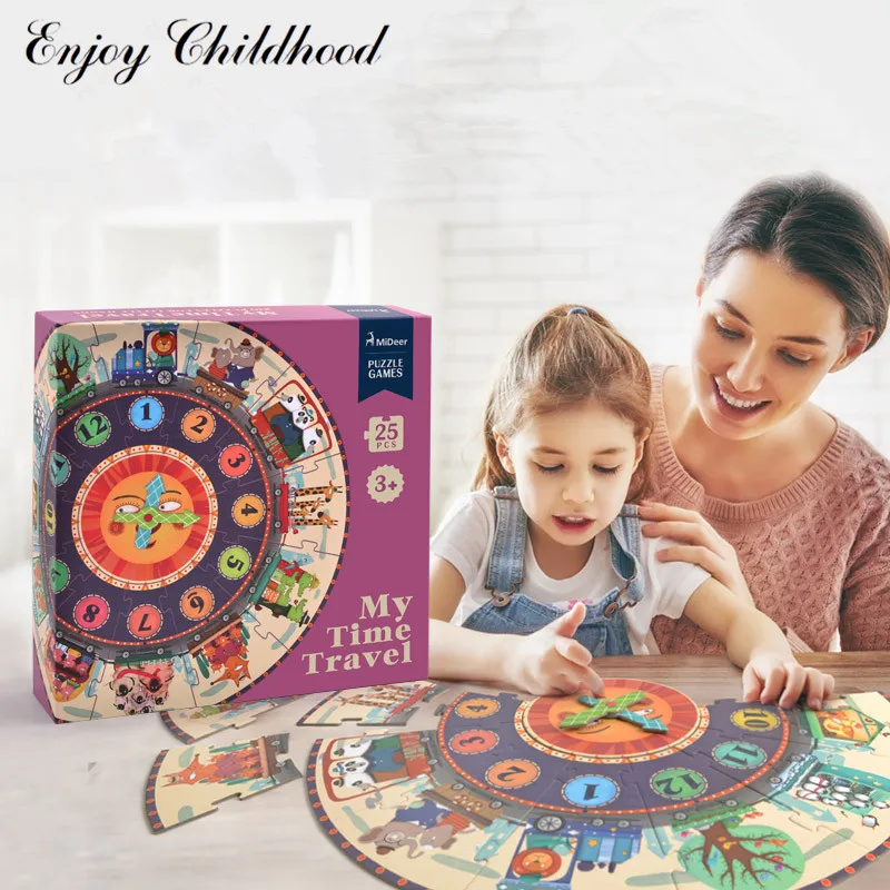 

25 Pcs/set My Time Travel Puzzle Baby Big puzzle Early Learning Educational Toys for Kids Children Birthday Gift